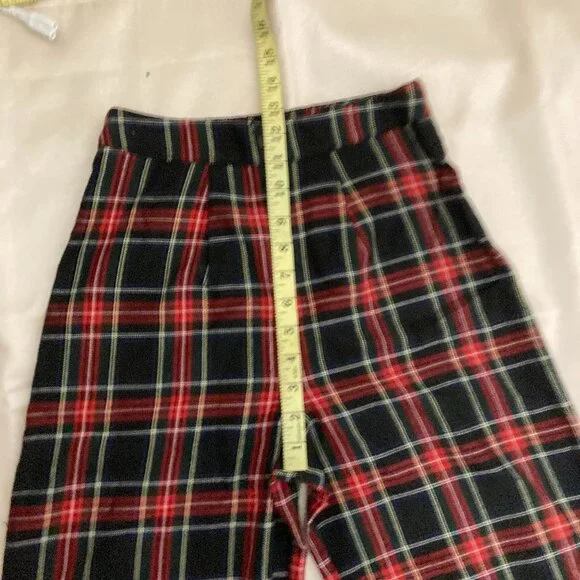 tartan high waisted wide leg pants - Picture 9 of 10
